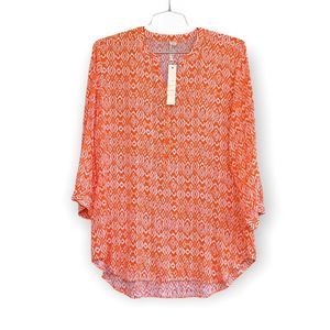 Grant & Greene Orange/White  Beach Coverup Size XL